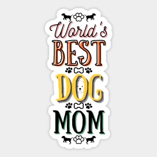 World's Best Dog Mom Sticker